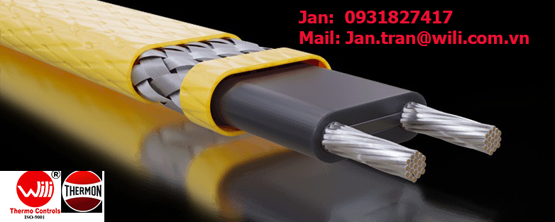 Self regulating Heating Cable 39W/m Self regulating Heating Cable 42W/m Self regulating Heating Cable 43W/m Self regulating Heating Cable 49W/m regulating Heating Cable 35W/m regulating Heating Cable 34W/m Self regulating Heating Cable 33W/m, Cáp Sấy Tự Điều Chỉnh Thermon USA regulating Heating Cable 55W/m Self regulating Heating Cable 12W/m Regulating Heating Cable KSR, , Cáp Sấy Tự Điều Chỉnh, Dây Điện Trở Thermon USA Công ty TNHH WILI, Phân phối độc quyền tại Việt Nam, Liên hệ : jan – 0356 975994